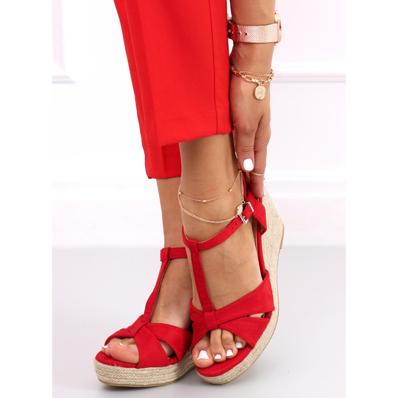 Sandals Espadrilles on the wedge Basam Red 1