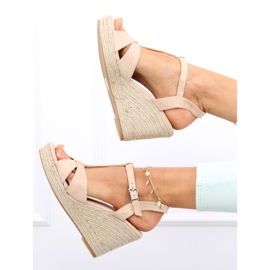 Espadrilles sandals on the wedge Basam Beige 1