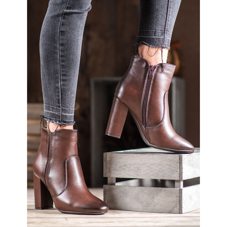 Super Mode Brown Boots With Eco Leather 1 Super Mode Brown Boots With Eco Leather 1