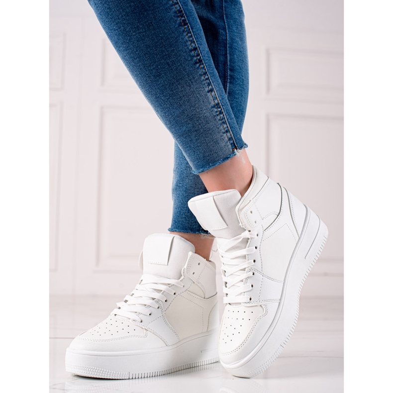 Renda High-top Sneakers On The Platform white 2