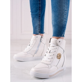 Filippo Leather wedge sneakers white 1 Filippo Leather wedge sneakers white 1