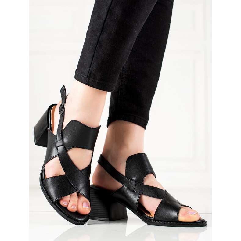 Leather high-heeled sandals LA.FI black 1 Leather high-heeled sandals LA.FI black 1