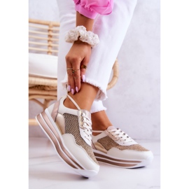 S.Barski Women's Sport Shoes Sneakers White and Gold Bourne golden 2 S.Barski Women's Sport Shoes Sneakers White and Gold Bourne golden 2