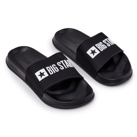 Men's flip -flops with the Big Star JJ174505 Black logo 2