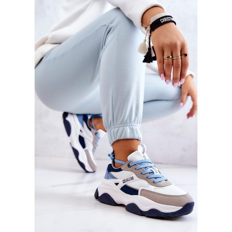 Women's Sneakers Sports Shoes Big Star JJ274580 White-Blue navy blue 1 Women's Sneakers Sports Shoes Big Star JJ274580 White-Blue navy blue 1