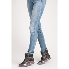 Show It High-gloss sneakers grey 1