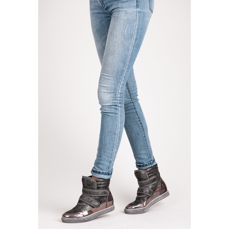 Show It High-gloss sneakers grey 1