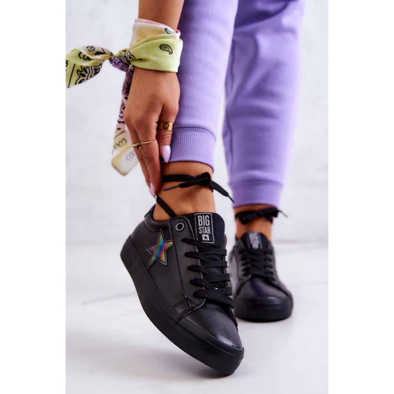 Leather Sneakers Star Big Star JJ274243 Black 1 Leather Sneakers Star Big Star JJ274243 Black 1