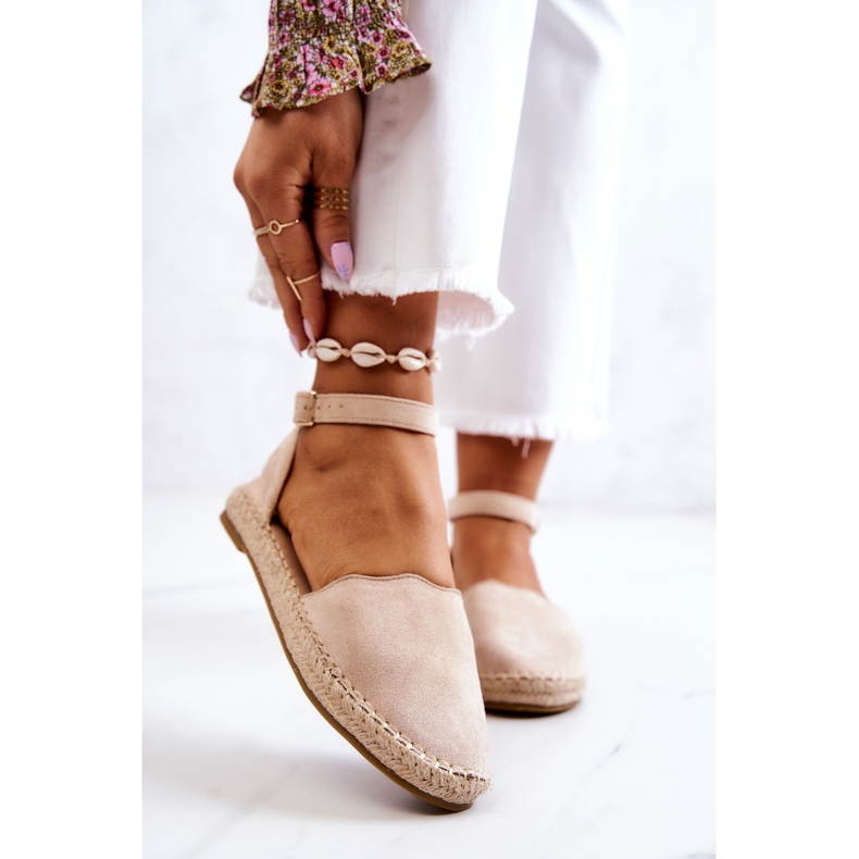 PE1 Women's Espadrilles With Buckle Light Beige Bonetti brown 1