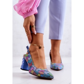 Leather Pumps On A Bar Maciejka 05427-06 Multicolor blue 1