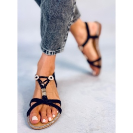 Clevon Black women's sandals 1