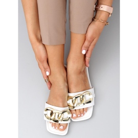 Slippers with a chain Jasira White 1