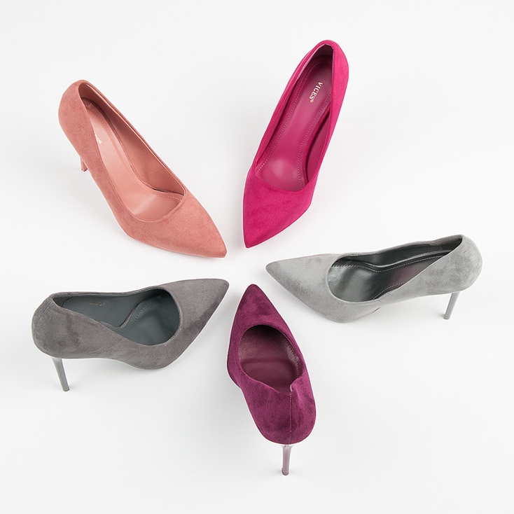 VICES Suede Heels pink 1