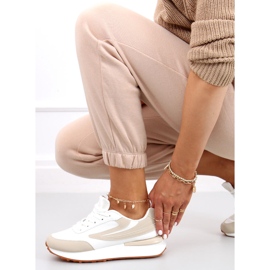 Naila Beige women's sports shoes white 2