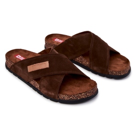 Men's Comfortable Slippers Big Star JJ176006 Brown 2