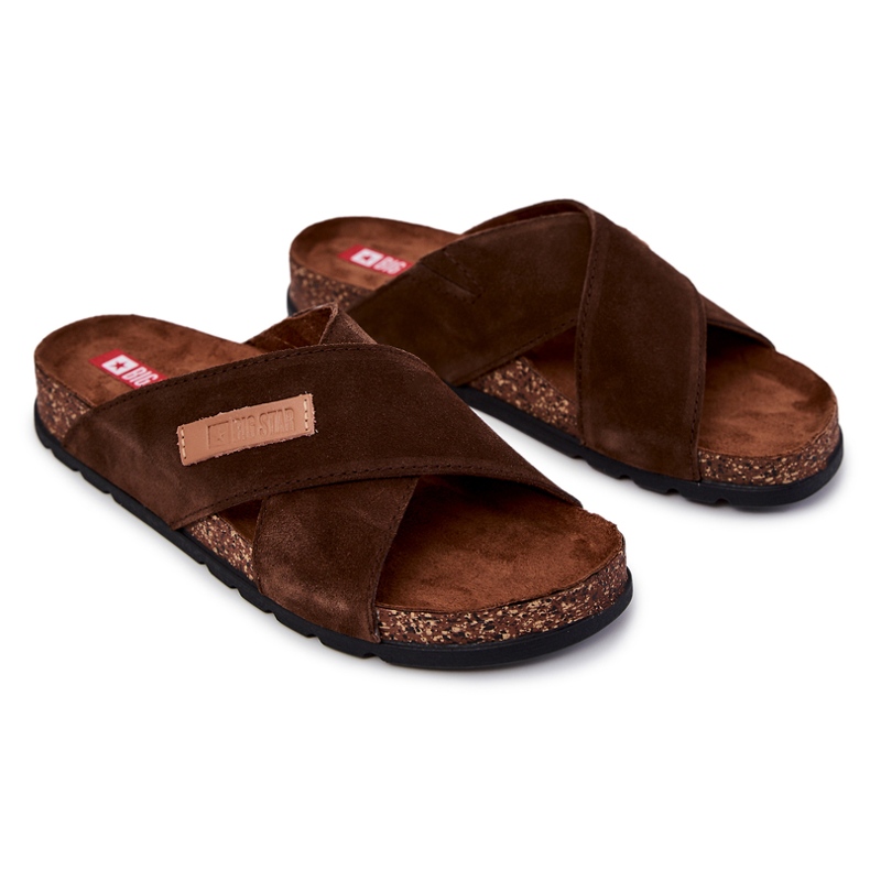 Men's Comfortable Slippers Big Star JJ176006 Brown 2