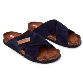 Men's Comfortable Slippers Big Star JJ176008 Navy Blue 1