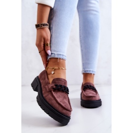 Loafers Suede Loafers La.Fi Brown Sapphira 1