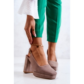 Suede Pumps Maciejka 05441-10 Beige 1
