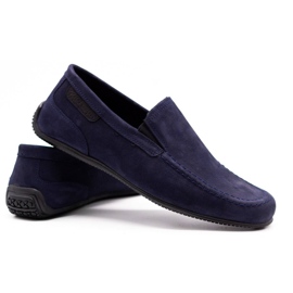 Polbut Men's leather loafers 2105 navy blue 3 Polbut Men's leather loafers 2105 navy blue 3