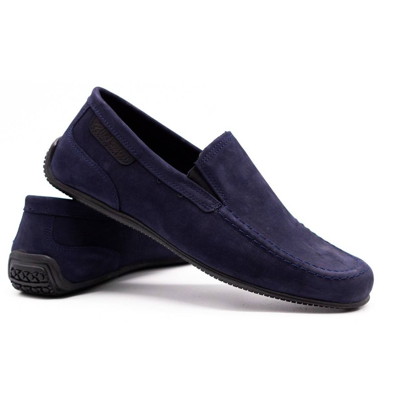 Polbut Men's leather loafers 2105 navy blue 3 Polbut Men's leather loafers 2105 navy blue 3