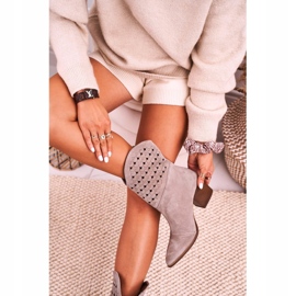 Nicole Women's Cowboy Boots On a Heel Suede Cappuccino Emily beige 1 Nicole Women's Cowboy Boots On a Heel Suede Cappuccino Emily beige 1