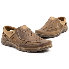 Olivier 893MP brown leather moccasins for men 4
