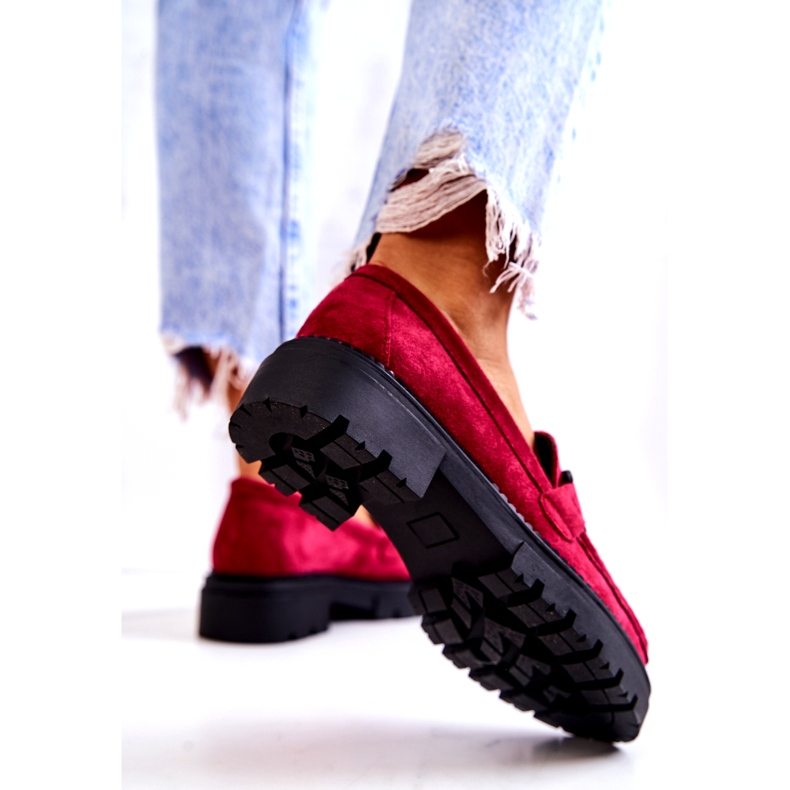 PL5 Suede Loafers With La.Fi Decoration Fuchsia Laurene red pink blue 1