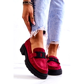 PL5 Suede Loafers With La.Fi Decoration Fuchsia Laurene red pink blue 2