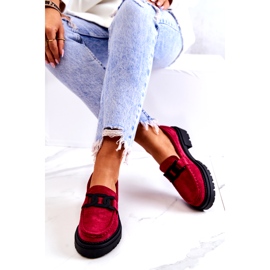 PL5 Suede Loafers With La.Fi Decoration Fuchsia Laurene red pink blue 4