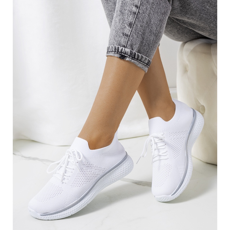 Michael's white sports sneakers 2