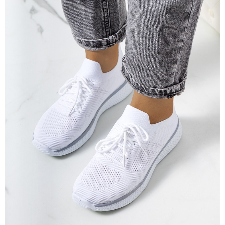 Michael's white sports sneakers 1