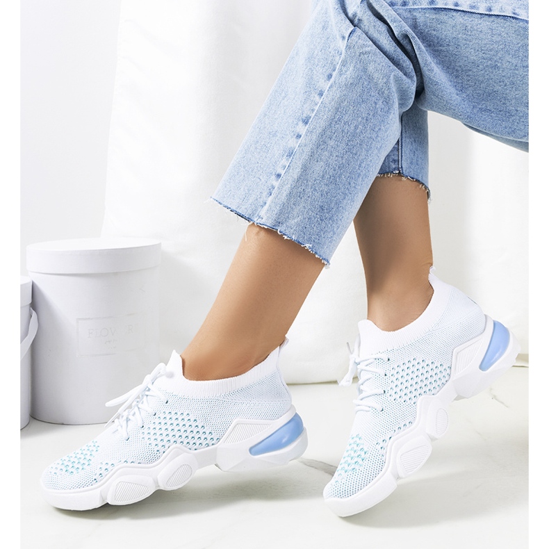 Daniela sports sneakers in white and blue 1 Daniela sports sneakers in white and blue 1