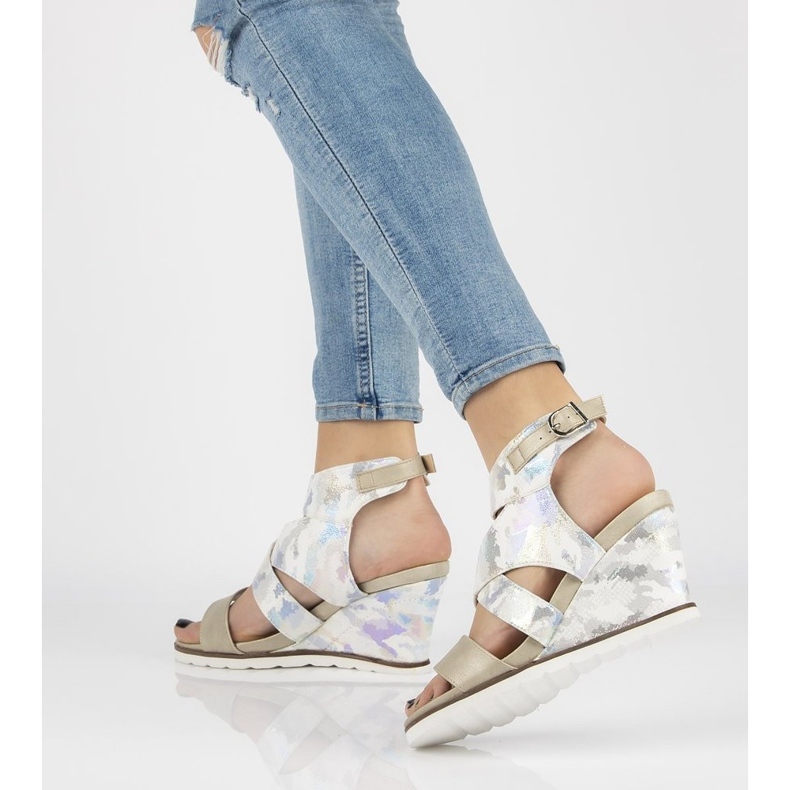 Filippo DS175 / 18 Sl silver sandals grey multicolored 1