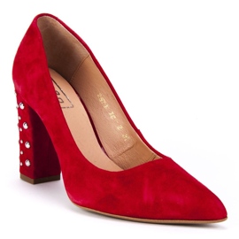 Filippo 2571 / J Velor Red pumps 1