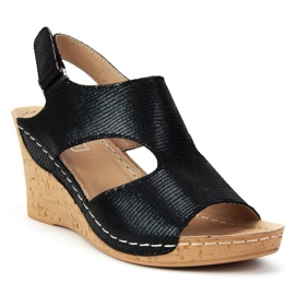 Filippo DS785 / 19 Bk Black sandals 1