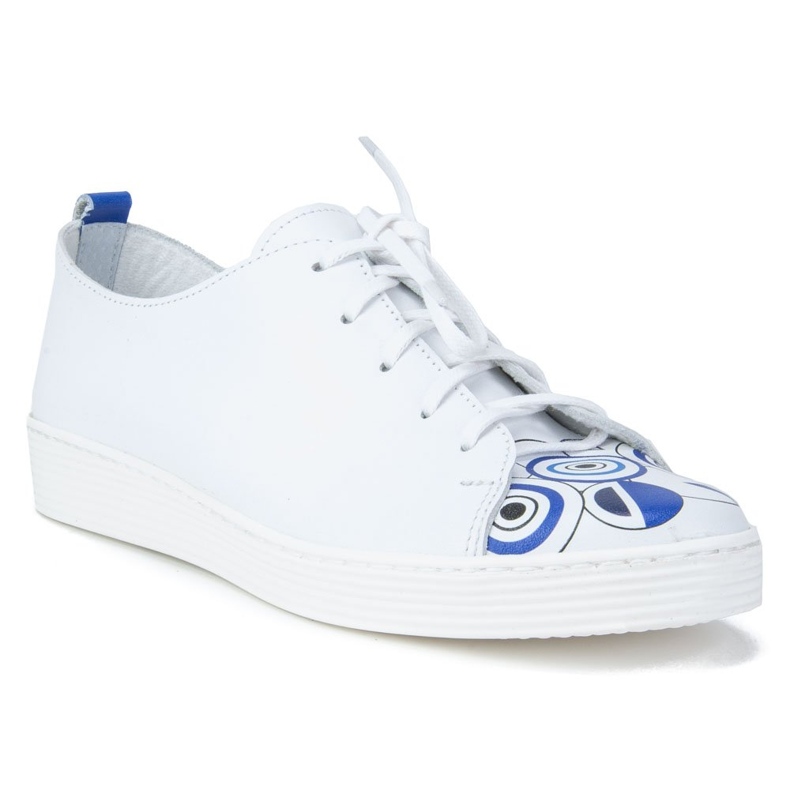 Filippo 10102 Zara White Shoes + Blue Print 1