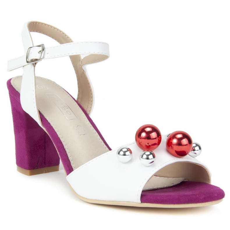 Filippo DS772 / 19 Wh Fh white sandals pink 1