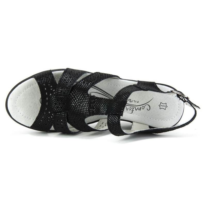 Leather sandals Filippo DS744 / 19 Bk black 1
