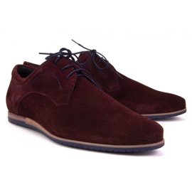 Shoes Filippo 731 Bordo velor with perforation red 2 Shoes Filippo 731 Bordo velor with perforation red 2