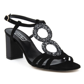 Sandals Filippo 1453 black suede 1