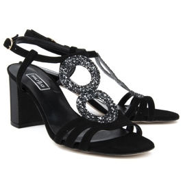 Sandals Filippo 1453 black suede 2