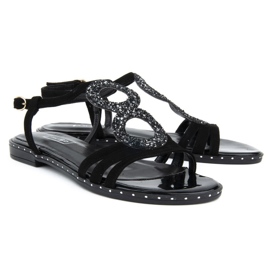 Sandals Filippo 1453N black suede 2