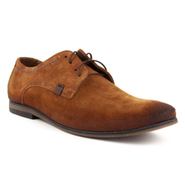 Leather shoes Filippo 239 red velor brown 1
