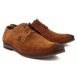 Leather shoes Filippo 239 red velor brown 2