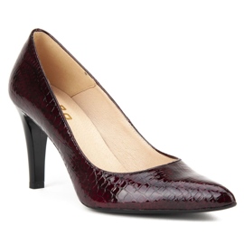 Filippo F155 Bordo Crocodile pumps red 1 Filippo F155 Bordo Crocodile pumps red 1