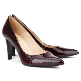 Filippo F155 Bordo Crocodile pumps red 2 Filippo F155 Bordo Crocodile pumps red 2