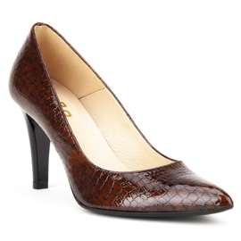 Filippo F155 Rudy Krokodyl pumps brown 1