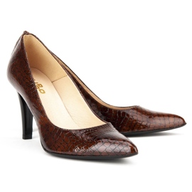 Filippo F155 Rudy Krokodyl pumps brown 2