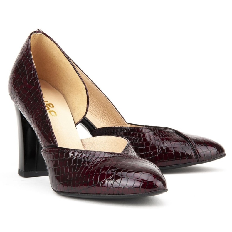 Filippo F280 Bordo Crocodile pumps red 2
